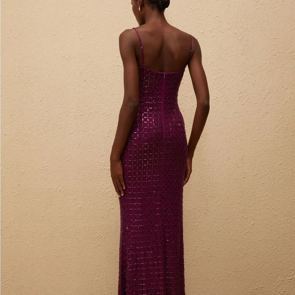 Elegant Purple Women's Dress - Picture 2 of 6